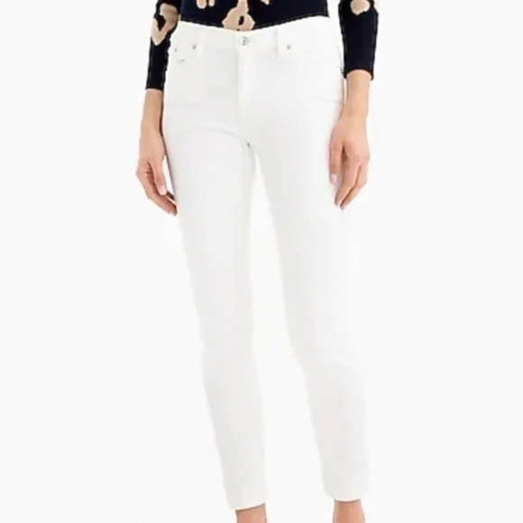 New with Defects J Crew 8” Toothpick Jeans White - Picture 1 of 10